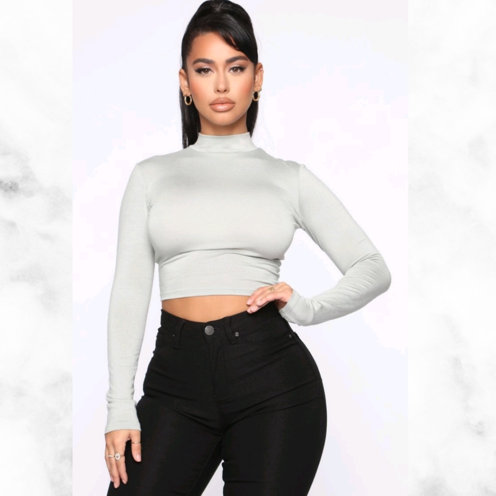 Crossed The Line With Me Knit Top - Sage NWOT